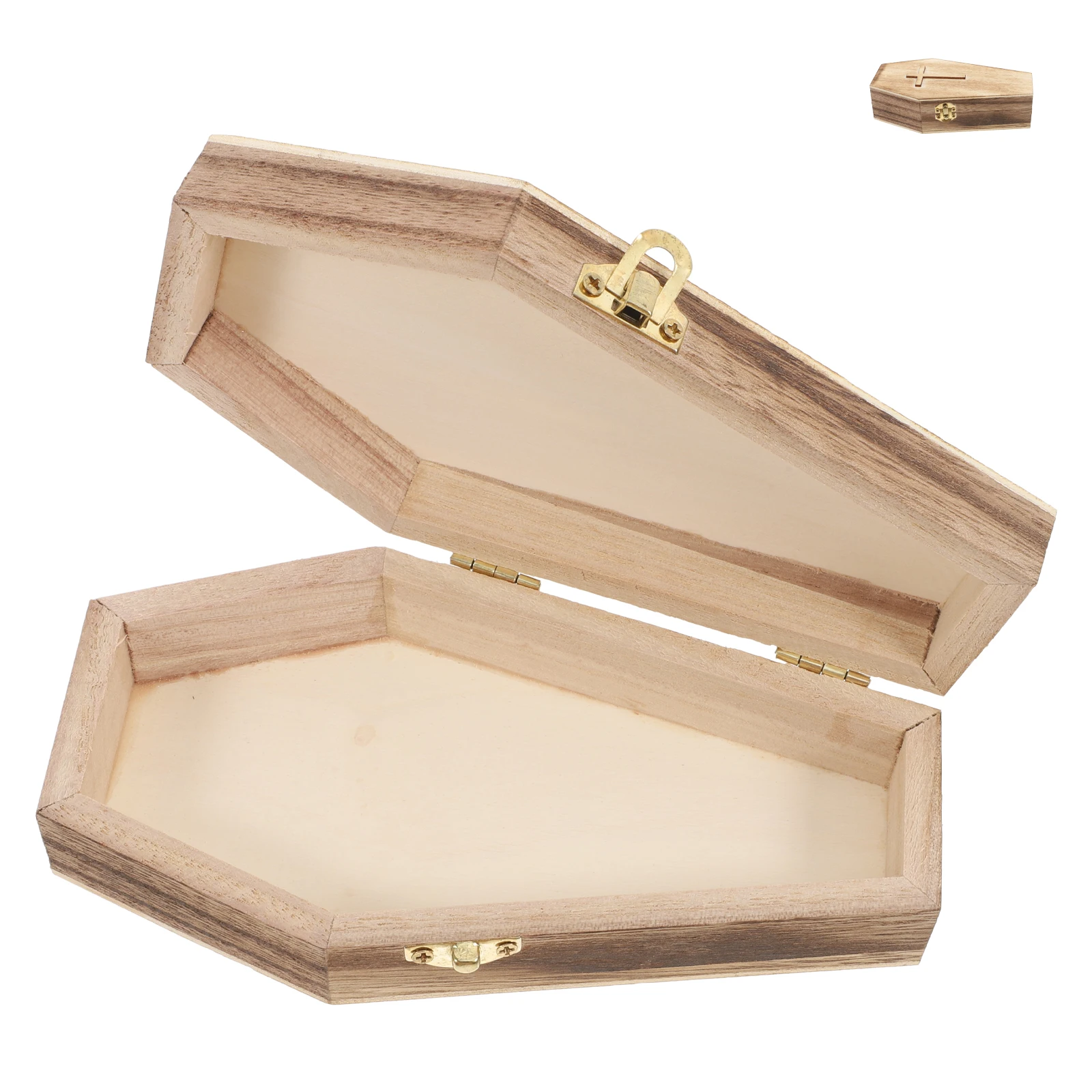 

Gothic Jewelry Box Coffin Design Light Compact Easy Carry Earring Holder Display Case Festive Haunted Decoration Reusable