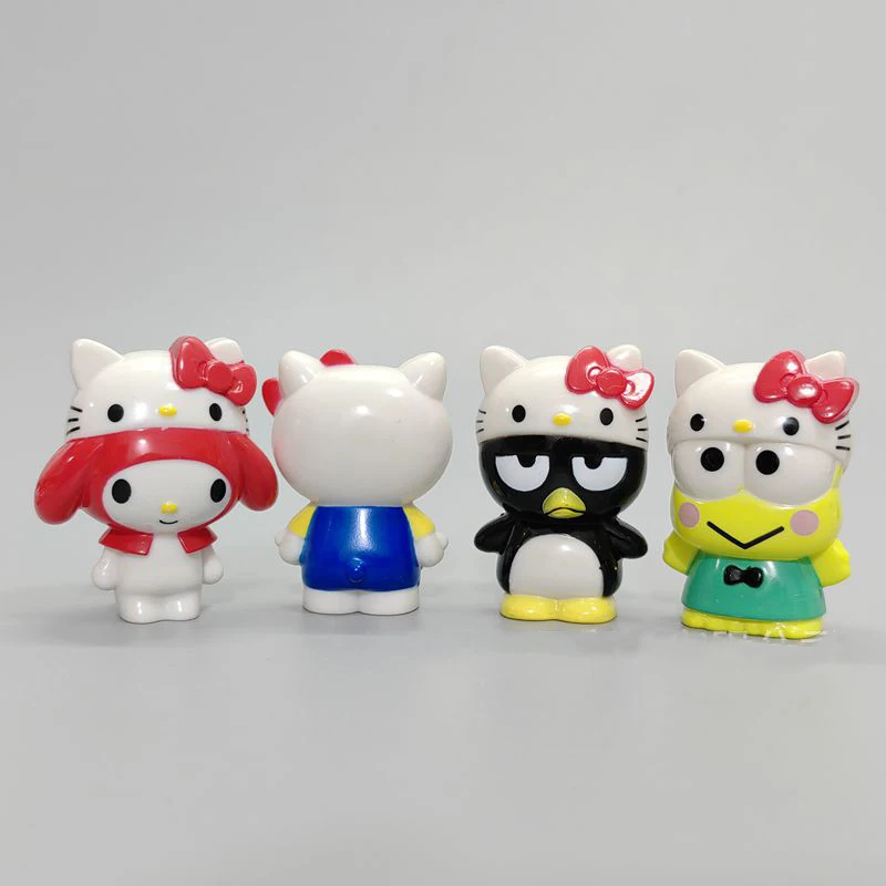 Kawaii Sanrio Ornaments Bad Badtz Maru Keroppi Hello Kitty 4Pcs Cartoon Cute Collect Decoration Doll Diy Materials Car Christmas