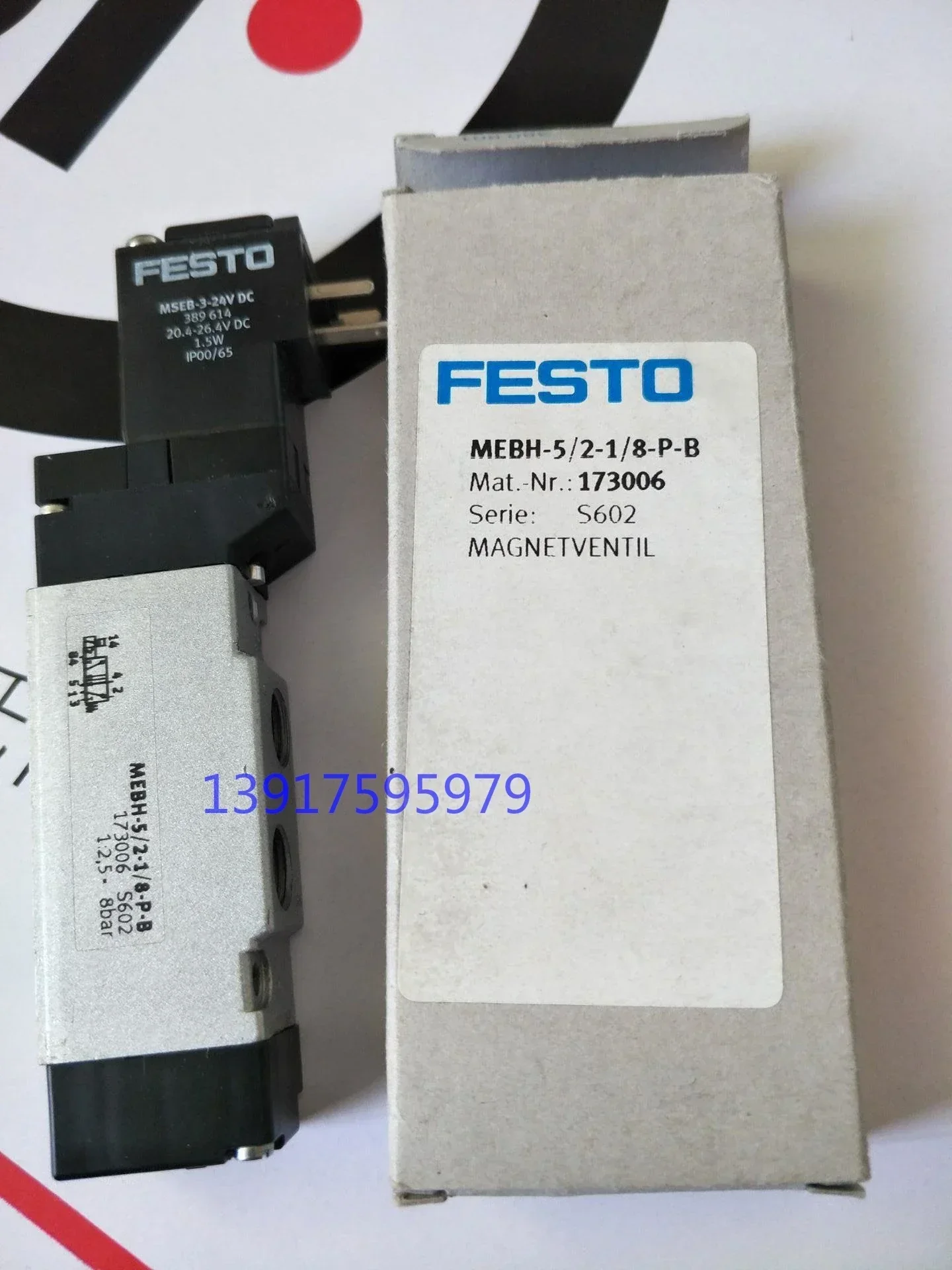 Solenoid Valve FESTO MEH-5/2-1/8-P-B 173129 Spot.