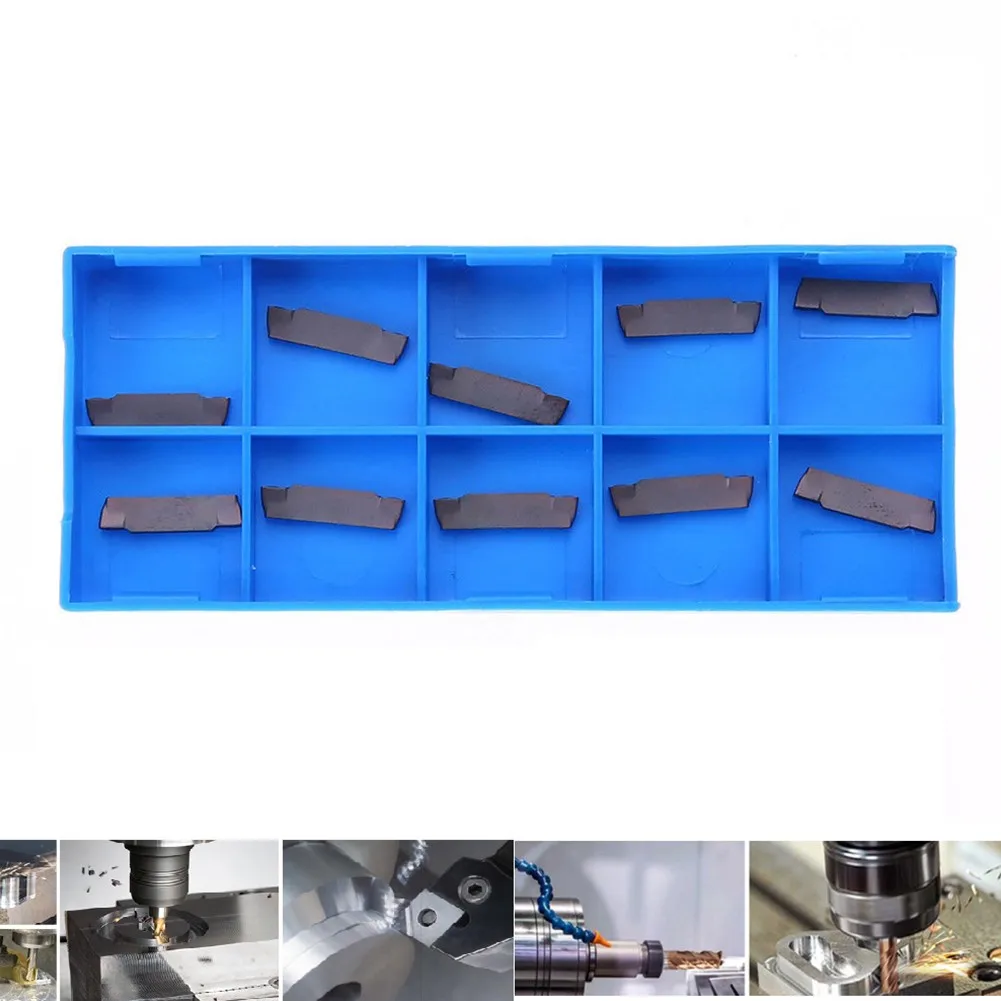 MGMN200G Carbide Inserts Blades for MGEHRMGIVR Grooving Cut off Tools for Steel and Cast Iron Machining Glossy