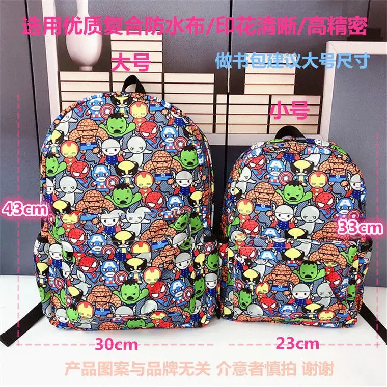 MINISO Disney Marvel Avengers Alliance Iron Man Backpack Backpack Student School Bag Cartoon Computer Bag Cute Backpack