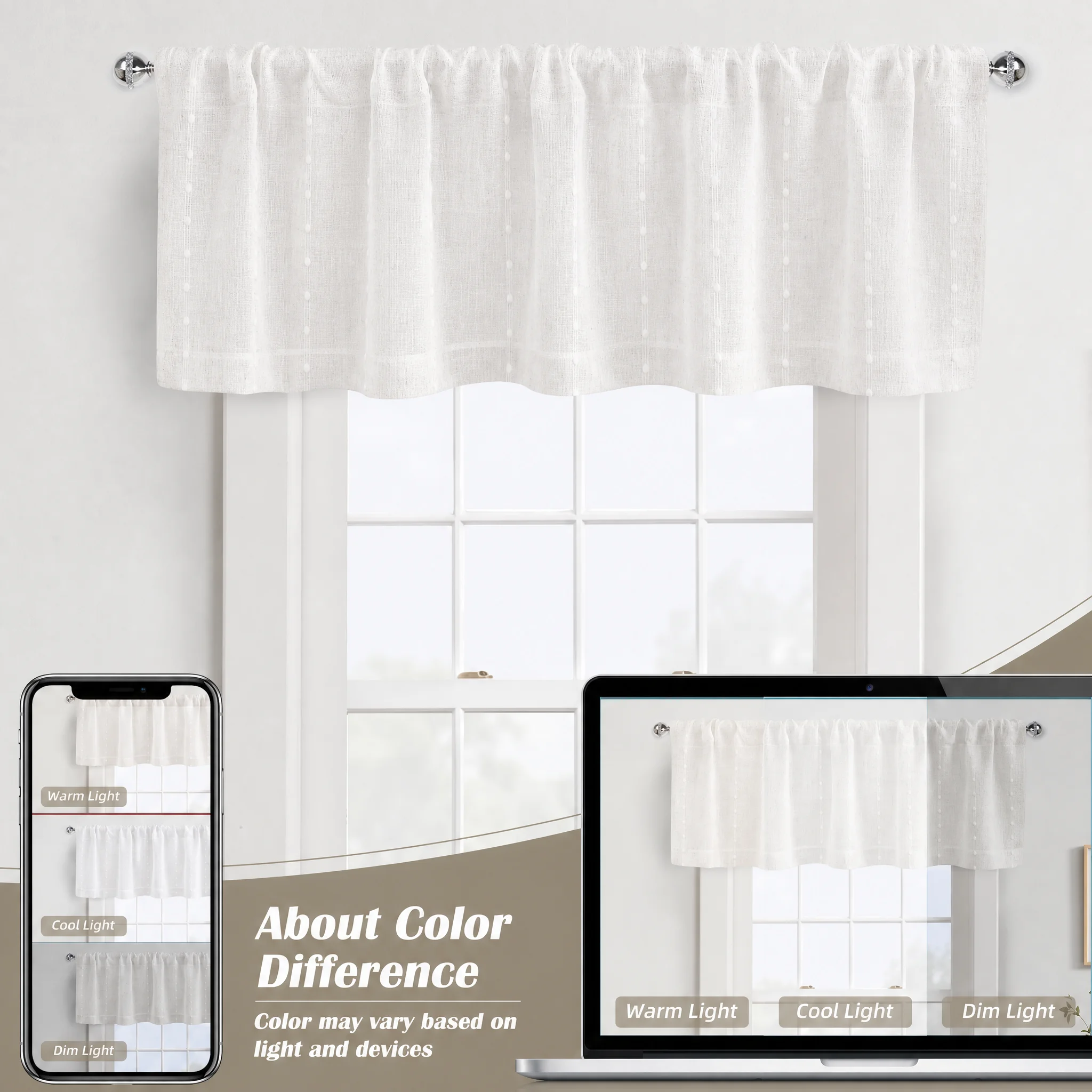 1 Piece, Bohemian Retro Style Candy-Colored Sheer Window Curtain, Available in Multiple Colors: White / Orange-Yellow / Yellow-Green / Pink / Black-Gray, Rod-Top Installation, Polyester Material, Washable, Naturally Drapes, Creates a Bohemian Atmosphere, Suitable for Bedroom, Living Room, Office, Dining Room, Kitchen, Homestay