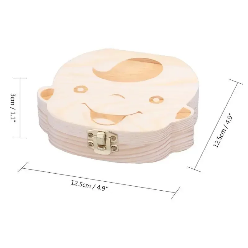 Wooden Baby Teeth Storage Box Teeth Wooden Box Umbilical Cord Tooth Collection Box Infant And Toddler Souvenir Box