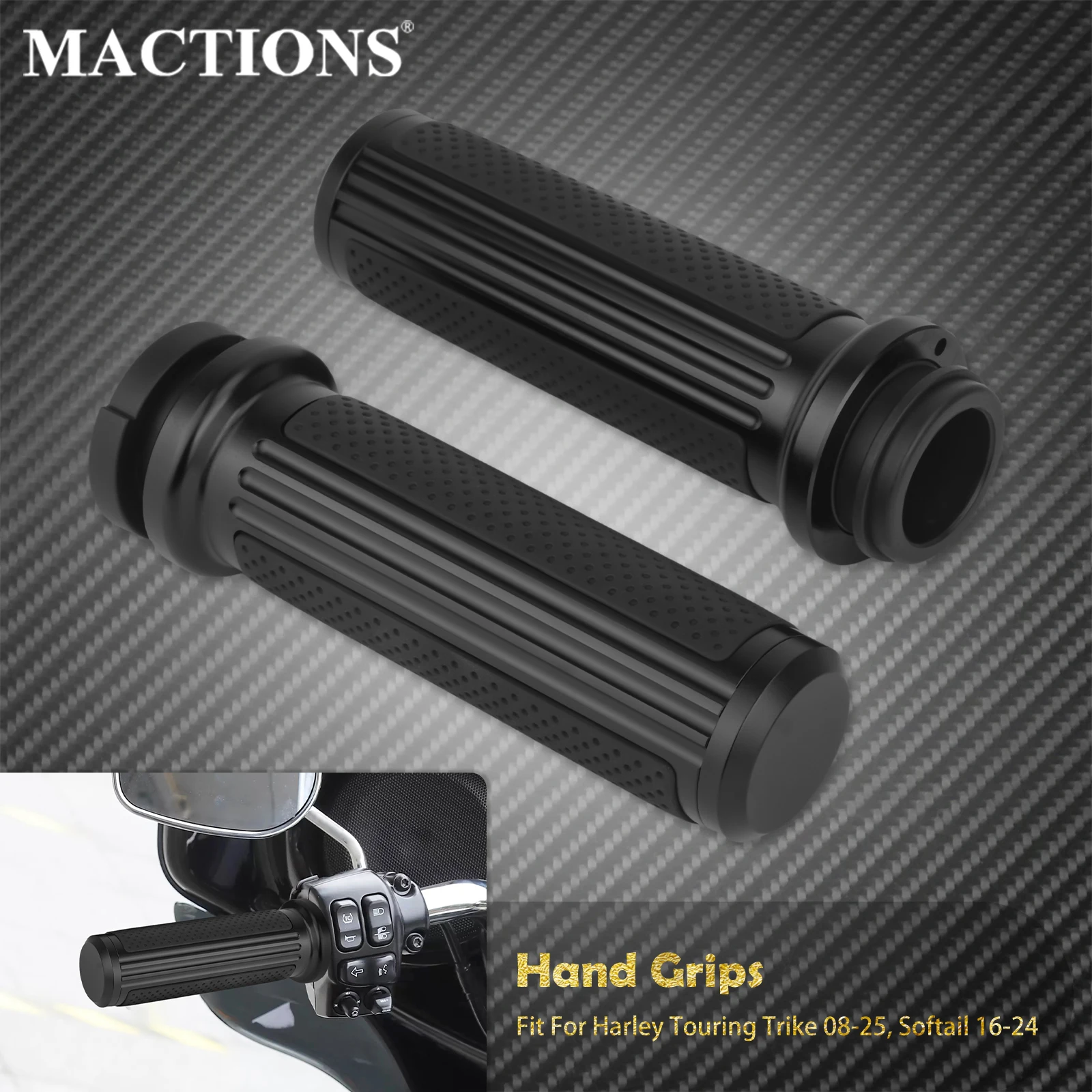 

Motorcycle 1'' 25mm Electronic Throttle Handle Bar Hand Grips CNC For Harley Touring Road Street Electra Glide Softail Fat Boy