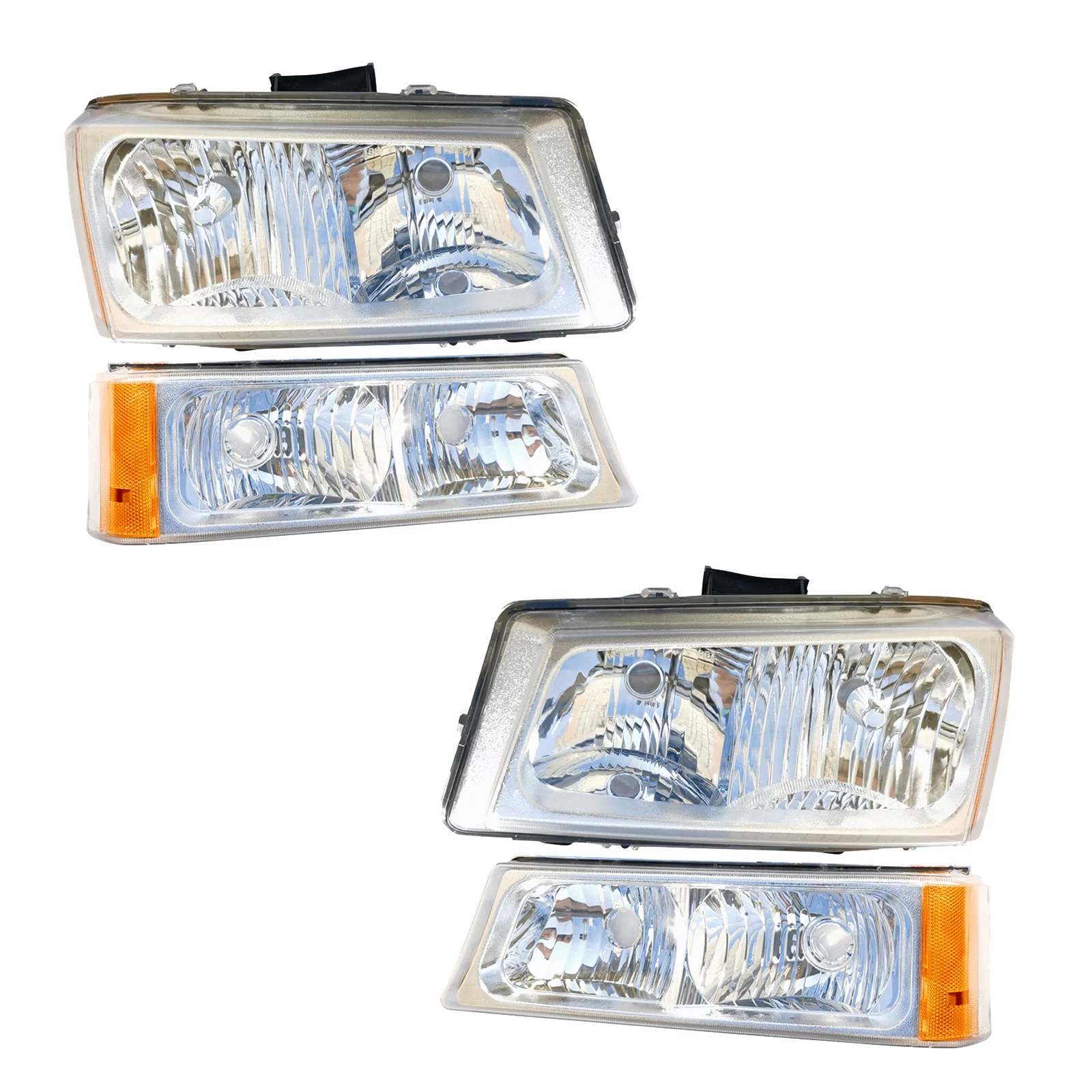 

Headlight for 03-06 Avalanche 1500 2500, 03-07 Chevrolet Silverado, 1Pair,Chrome