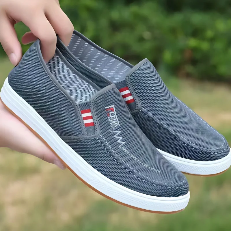 Men's 2024 Autumn New Men's Cloth Shoes, One Step Old Beijing Cloth Shoes, Bull Muscle Sole, Casual Canvas Shoes
