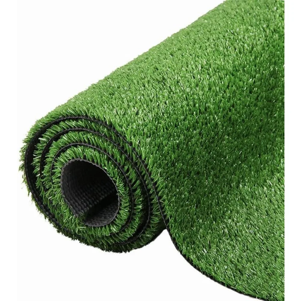 

Artificial Grass Synthetic Lawn Outdoor Faux Grass Rug for Patio 0.4 Inch Pile Height 7FTx12FT Astro Turf Grass Roll Carpet Rug