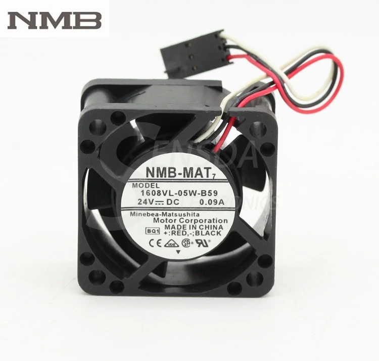 

Original For NMB waterproof 1608VL-05W-B59 4020 40mm 4cm 40*40*20mm DC 24V 0.09A inverter cooling fan