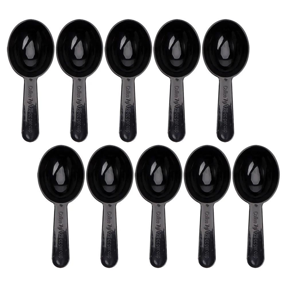 10 Pcs Spoon for Tea Coffee Bean Measuring Practical Measure Scoop Ground Multi-function Scoops Liquid Plastic Multi-use Black