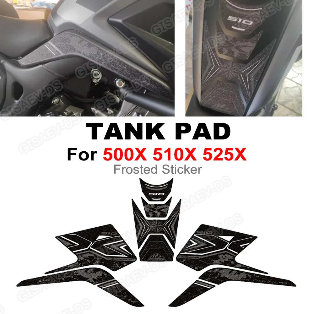 For Kove 500X 510X 525X 500 510 525 X Adventure Explore Motorcycle Fuel Tank Stickers Gas Oil Protect Pad Frosted Decals