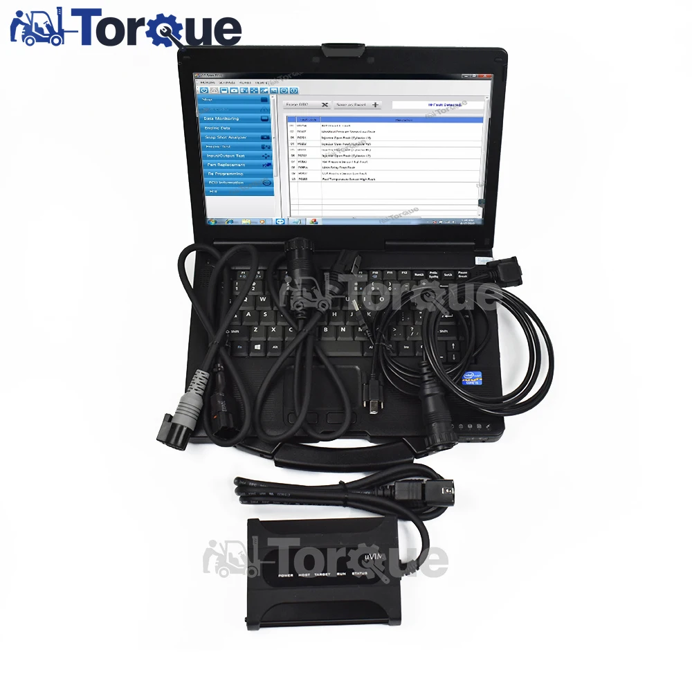 for Doosan Diagnostic Kit uVIM Communication Interface Forklift Excavator Loader Diagnosis+CF52 Laptop