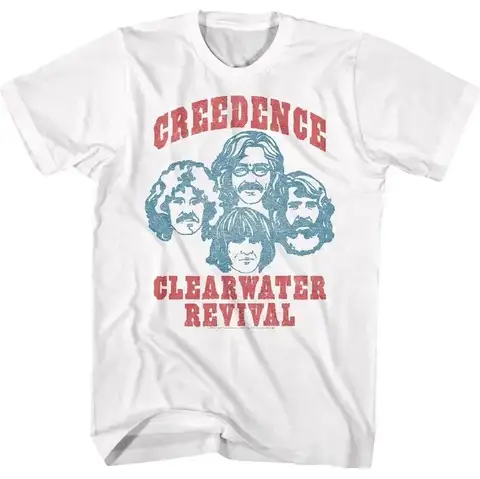 Vintage Rock Tops Creedence Clearwater Revival Bikers Oversize T Shirt Funny Rock T-shirt Cotton Streetwear Tops Clothing Unisex