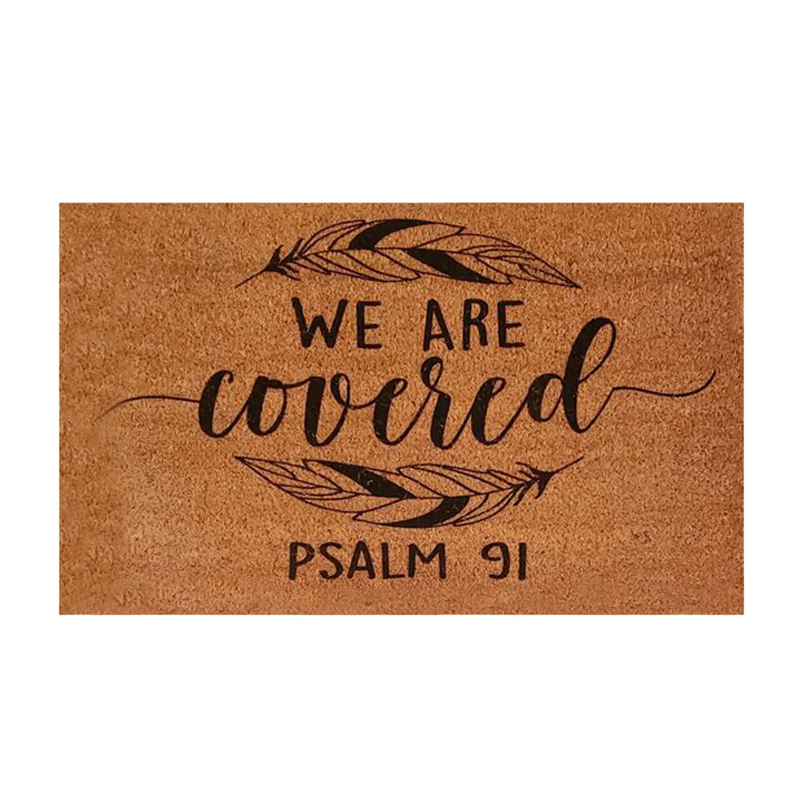 We are Covered Psalms 91 Religious Doormat Welcome Mats Door Mats Outside