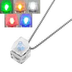 Mechanical Keyboard Button Necklace with LED Light Switch Sweater Chain Gift for Computer Geeks Autism Anti Stress Toy  Dropship