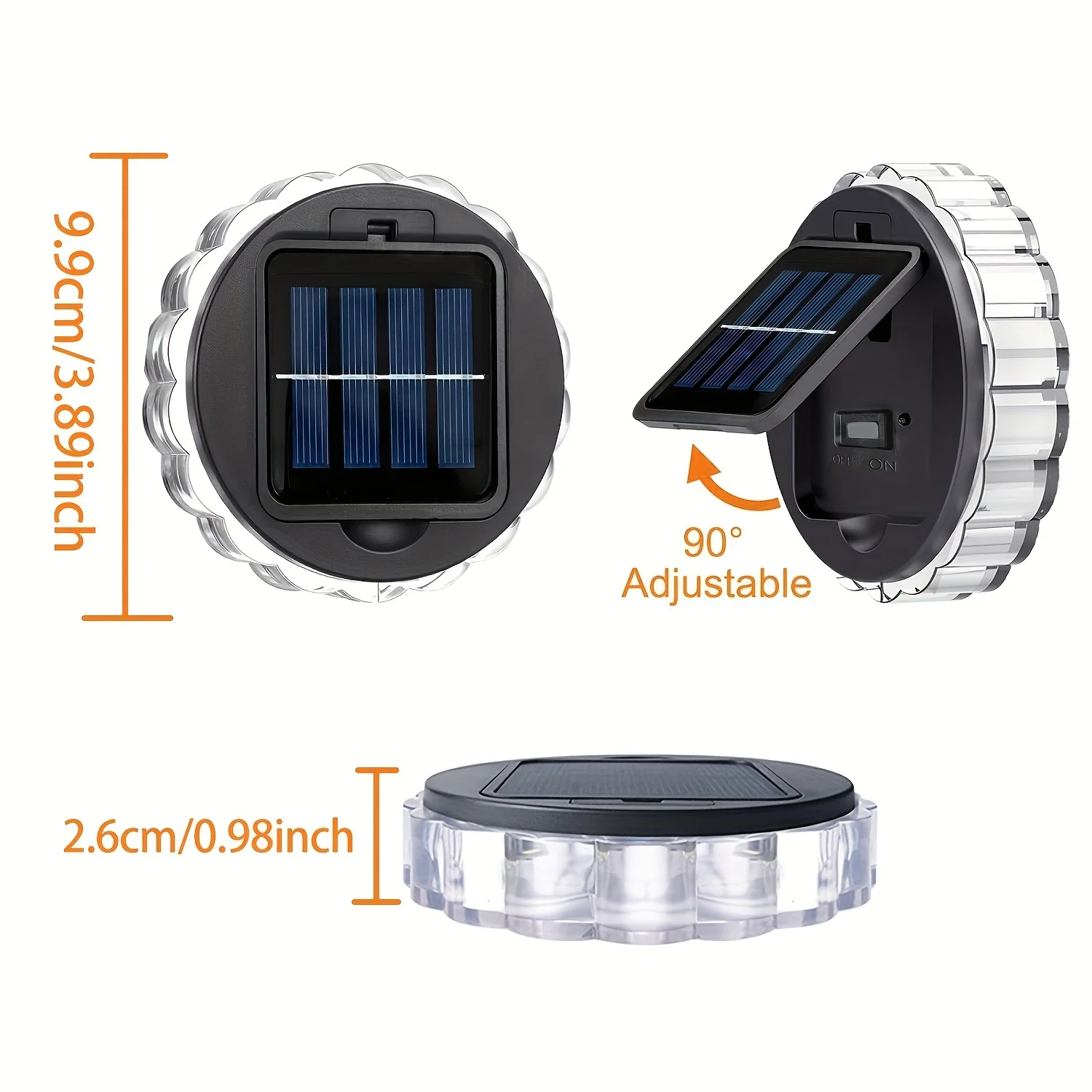 أضواء الشمسية ديكور في الهواء الطلق Led أضواء الغلاف الجوي مصباح مقاوم للماء للجدار الدرج سياج ساحة فناء مسار أضواء المناظر الطبيعية الشمسية #5