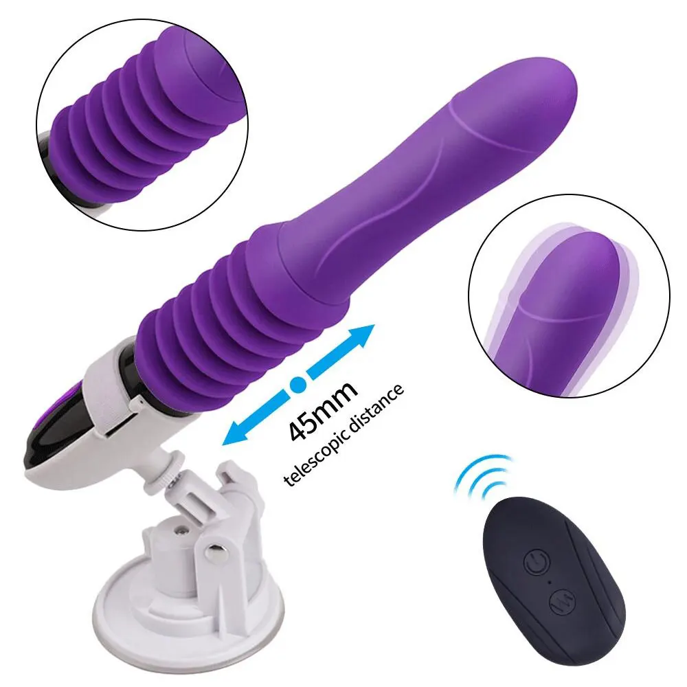 Telescopic Dildo Vibrator Automatic Up Down Massager G Spot Thrusting Retractable Pussy Vibrating Large Size Sex Toys for Women