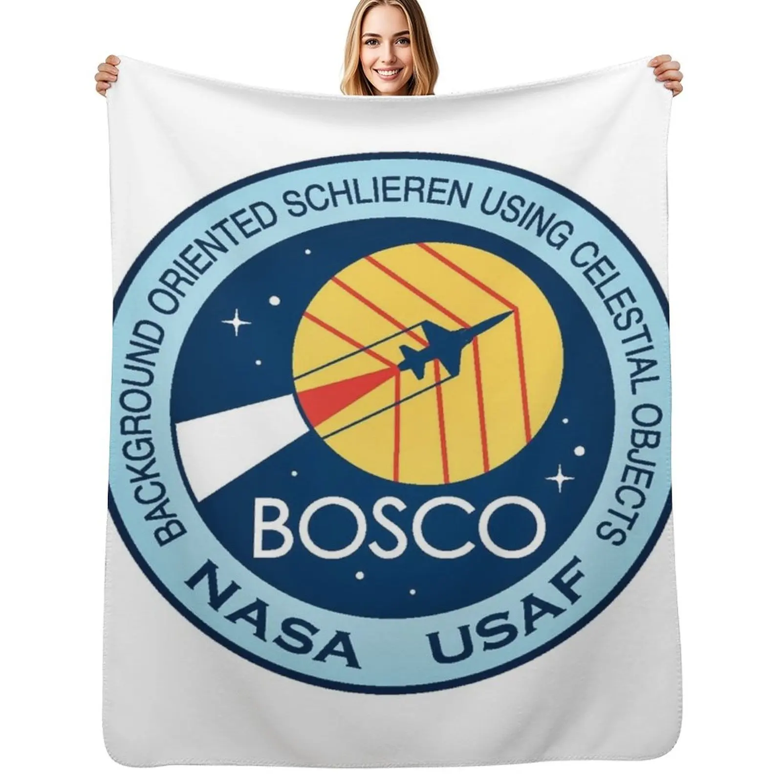 

BOSCO Logo Throw Blanket Weighted Single Soft Plaid Vintage Blankets