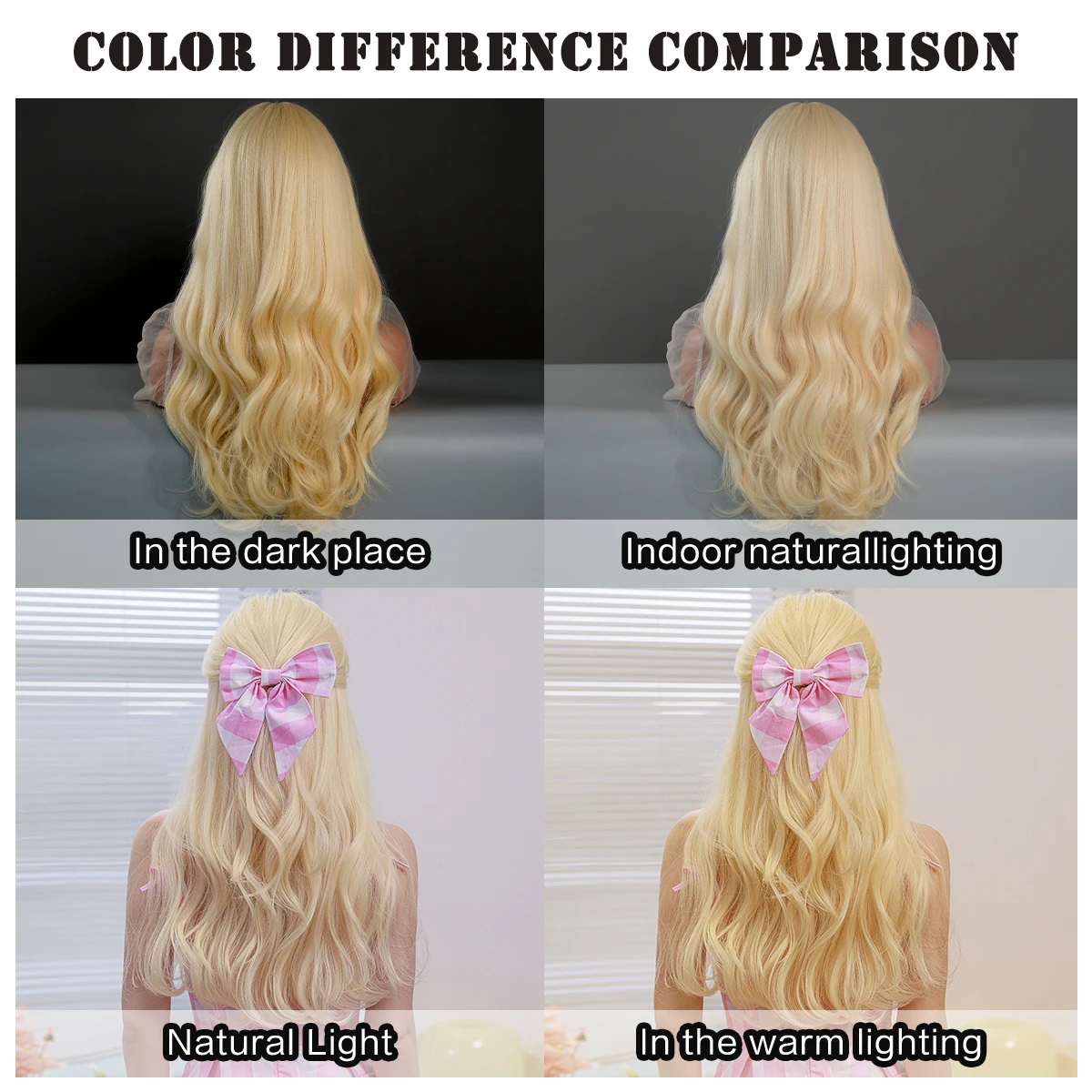 7JHH WIGS Barbie Wig Long Blonde Wigs for Women Daily Party Loose Synthetic Body Wave Hair Wig for Girls Halloween Cosplay