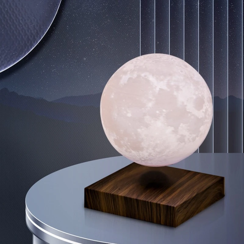 Magnetic Levitating Moon Table Lamp ABS Ambient Light Modern Home Decor