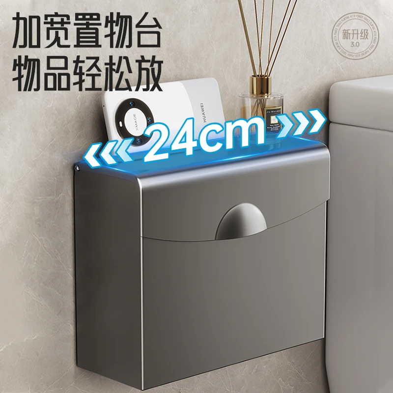 Bad Edelstahl Tissue Box Wc Stroh Papier Box Badezimmer Wand-montiert Wc Papier Box Handtuch Halter Papier rack