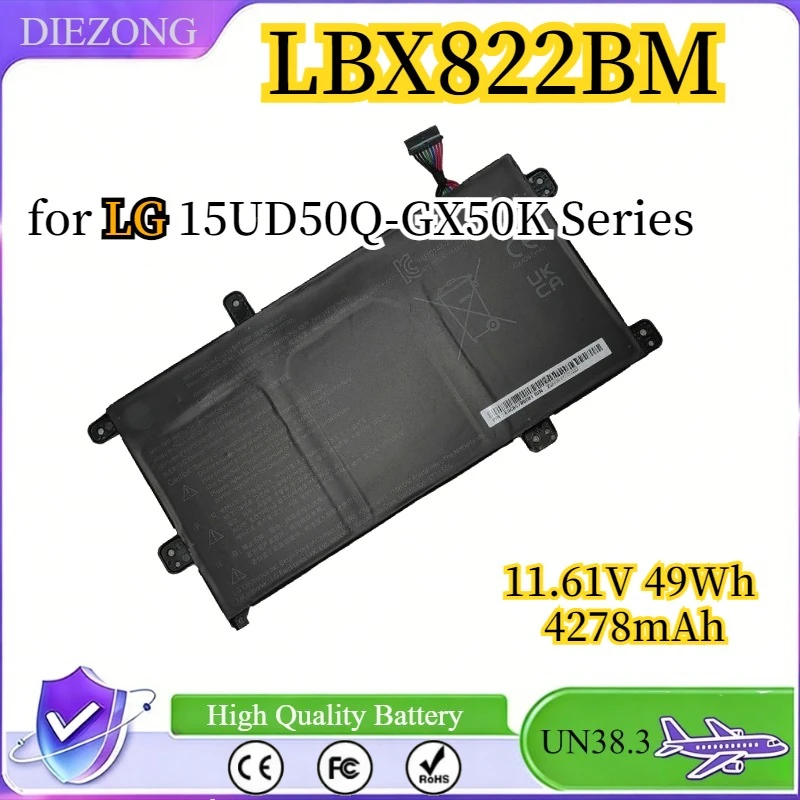 

LBX822BM Laptop Battery for LG 15UD50Q-GX50K Series 11.61V 49Wh 4278mAh for Lg Bateria Notebook Replacement Battery