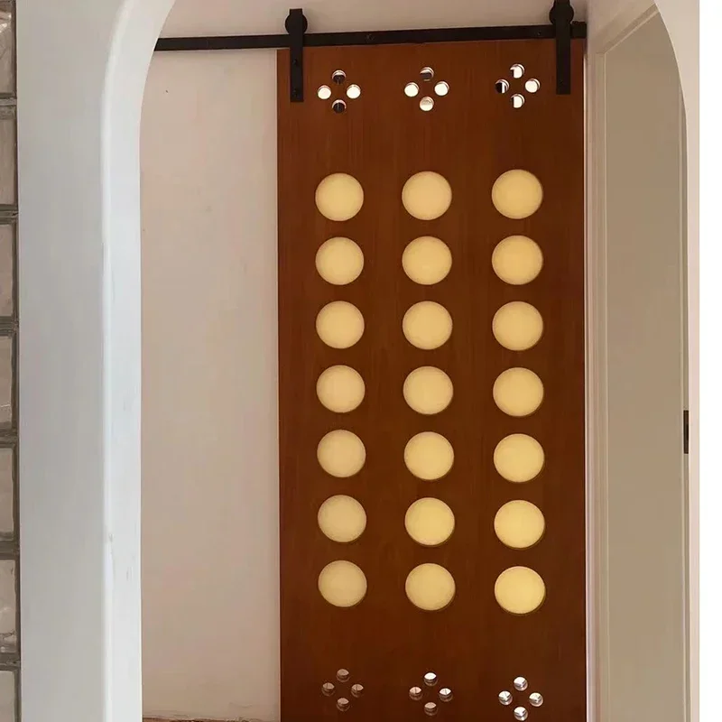 Portas deslizantes nórdicas de luxo personalizáveis, portas suspensas para cozinha e banheiro, design dobrável, móveis para casa