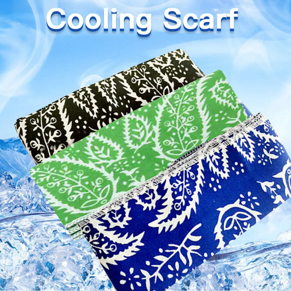 Ice Cooling Bandana para esporte ao ar livre, lenço do corpo, envoltório, headband legal, refrigerador do pescoço, esporte, 1 pc