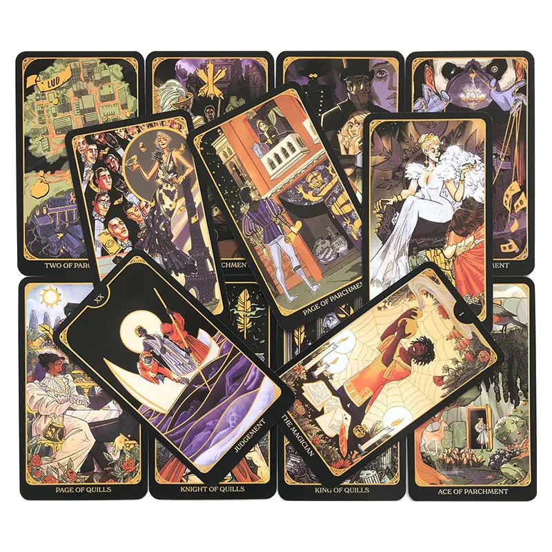 High-Quality The Literary Tarot Leisure Entertainment Game Card Family Gathering Divination Deck Tarot Board Playing Game Card