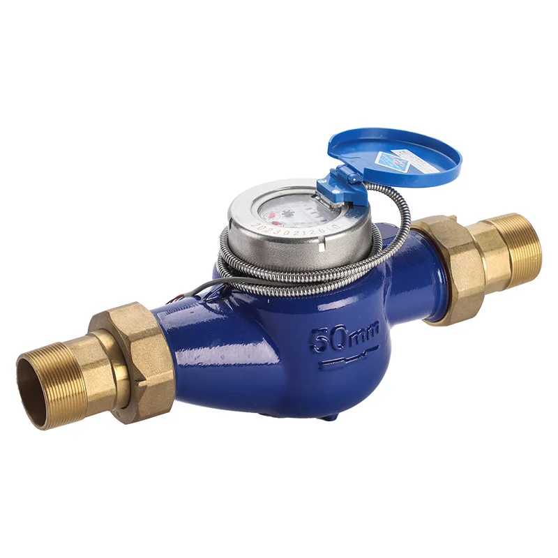 Copper nozzle prepaid valve-controlled electronic wired remote water meter 485MBS wired transmission