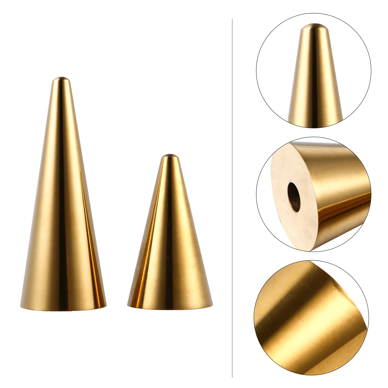 

2Pcs Cone Shape Ring Storage Rack Nordic Style Metal Jewelry Holder Display Stand for Home Decor Ring Cone Holder