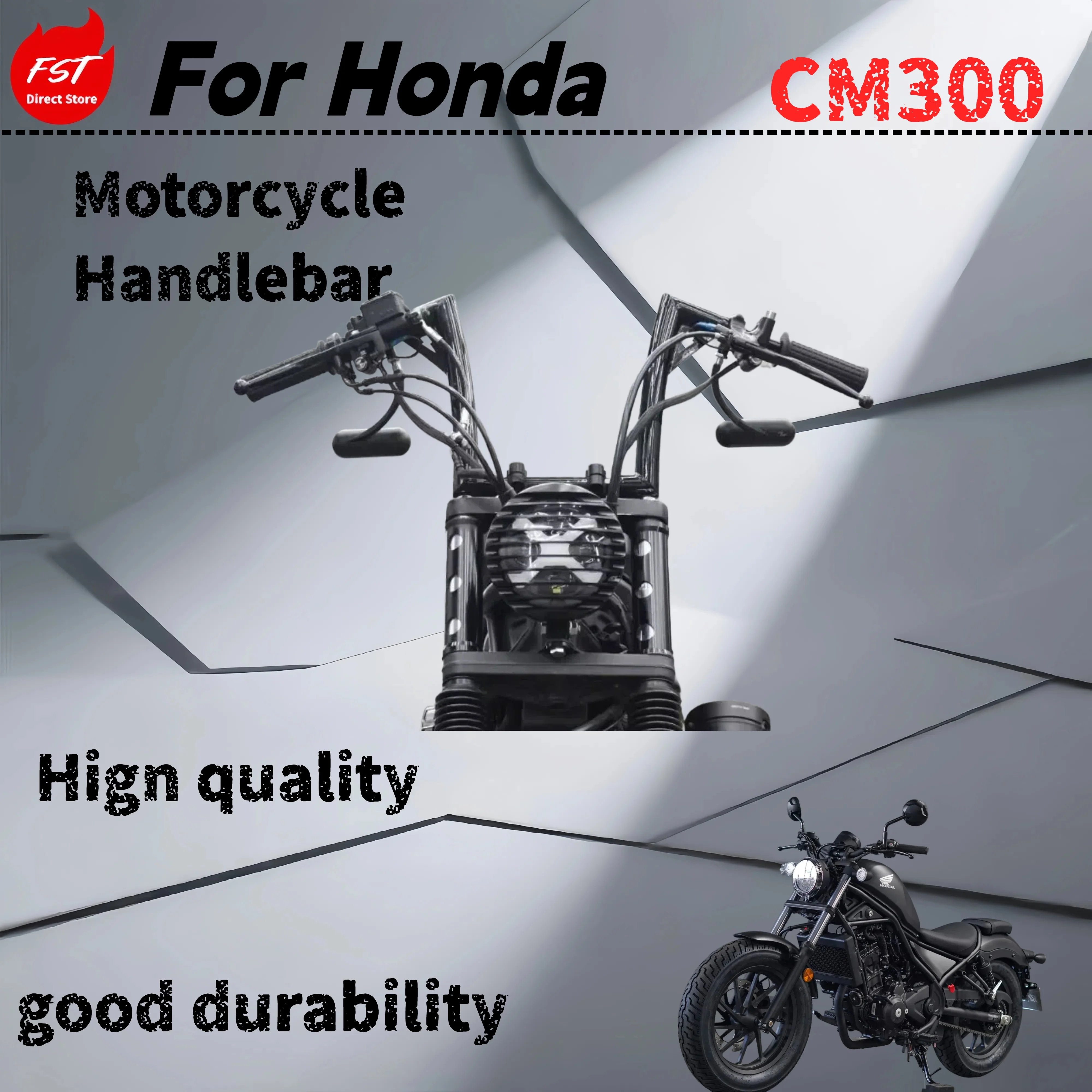 

For Honda CM300 modified high handlebar retro variable diameter handlebar rear tilt handlebar accessories