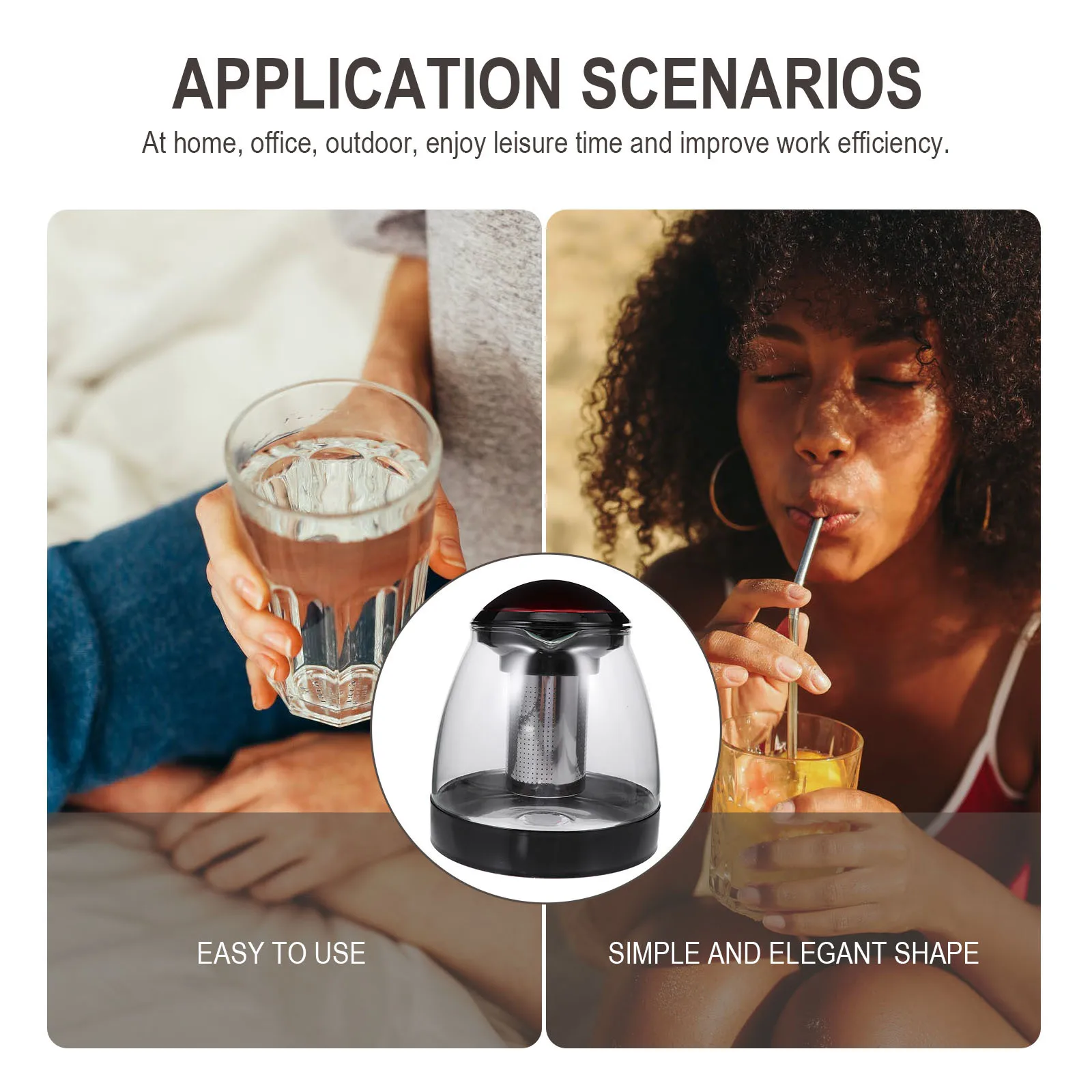 

1Pcs Heat-Resistant Teapot Red Household Teapot Office Home Tea Kettle Simple Elegant Practical Tea Kettle