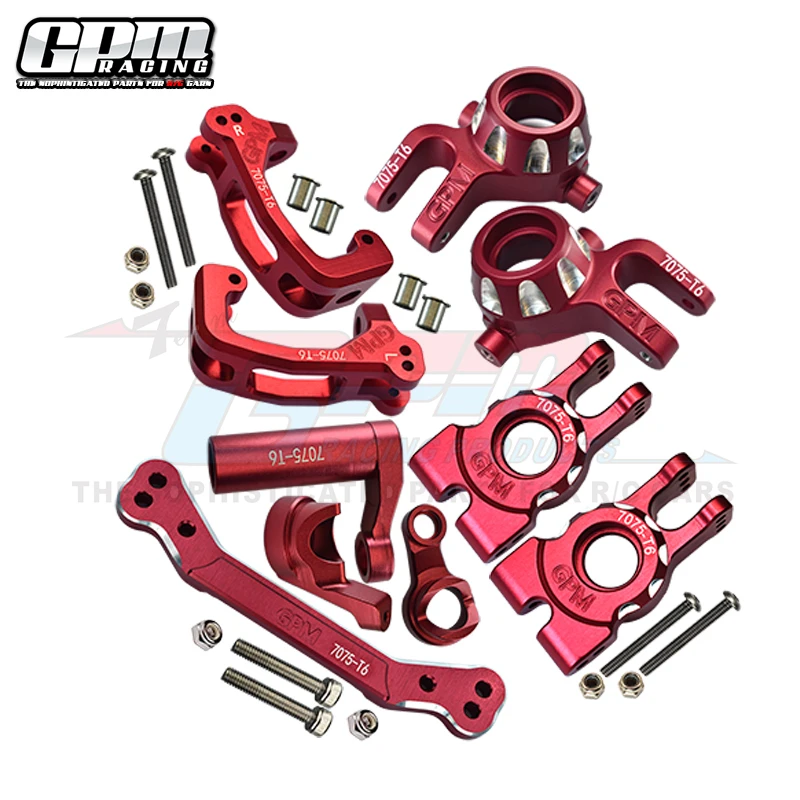 GPM Aluminum 7075 C Seat Front and Rear Cup Steering RCL Parts Combination Set For TRAXXAS 1/8 SLEDGE