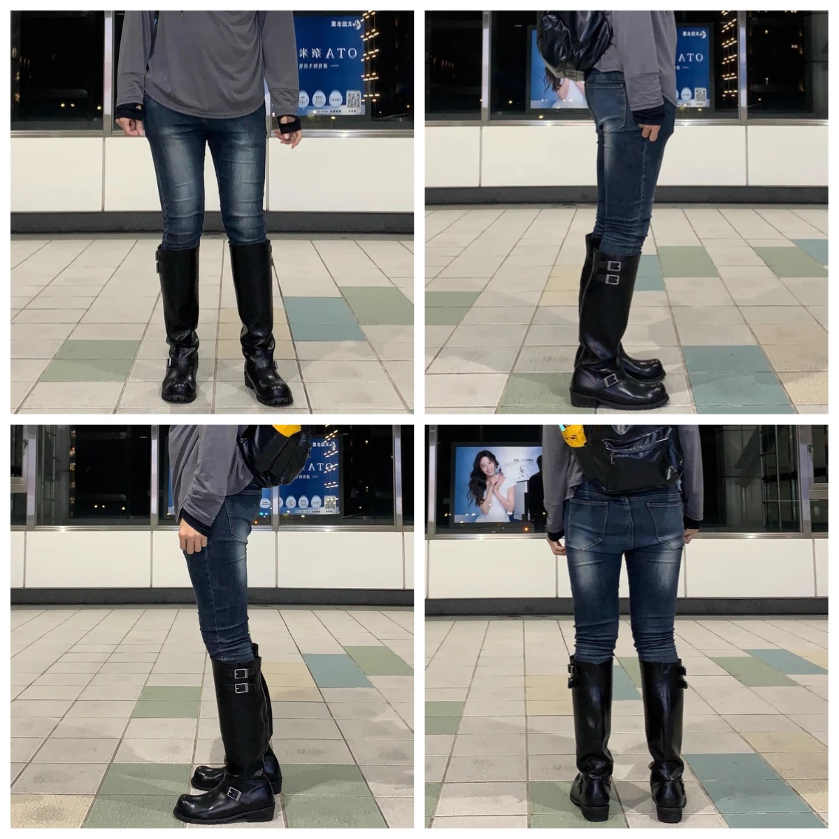 Retro Men British Long Boots Knee High New Riding Knight Boots Ersatile Engineer Boots Buckle Strap Botas De Motociclista