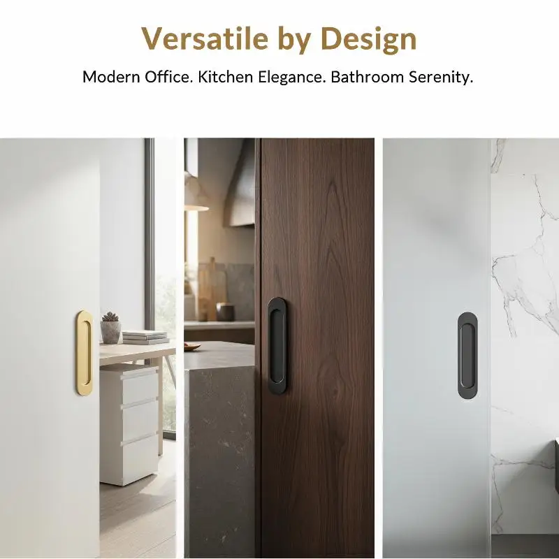 No Punch Sliding Door Handle Aluminum Alloy Self Adhesive for Home Kitchen Window Easy Stick On Design