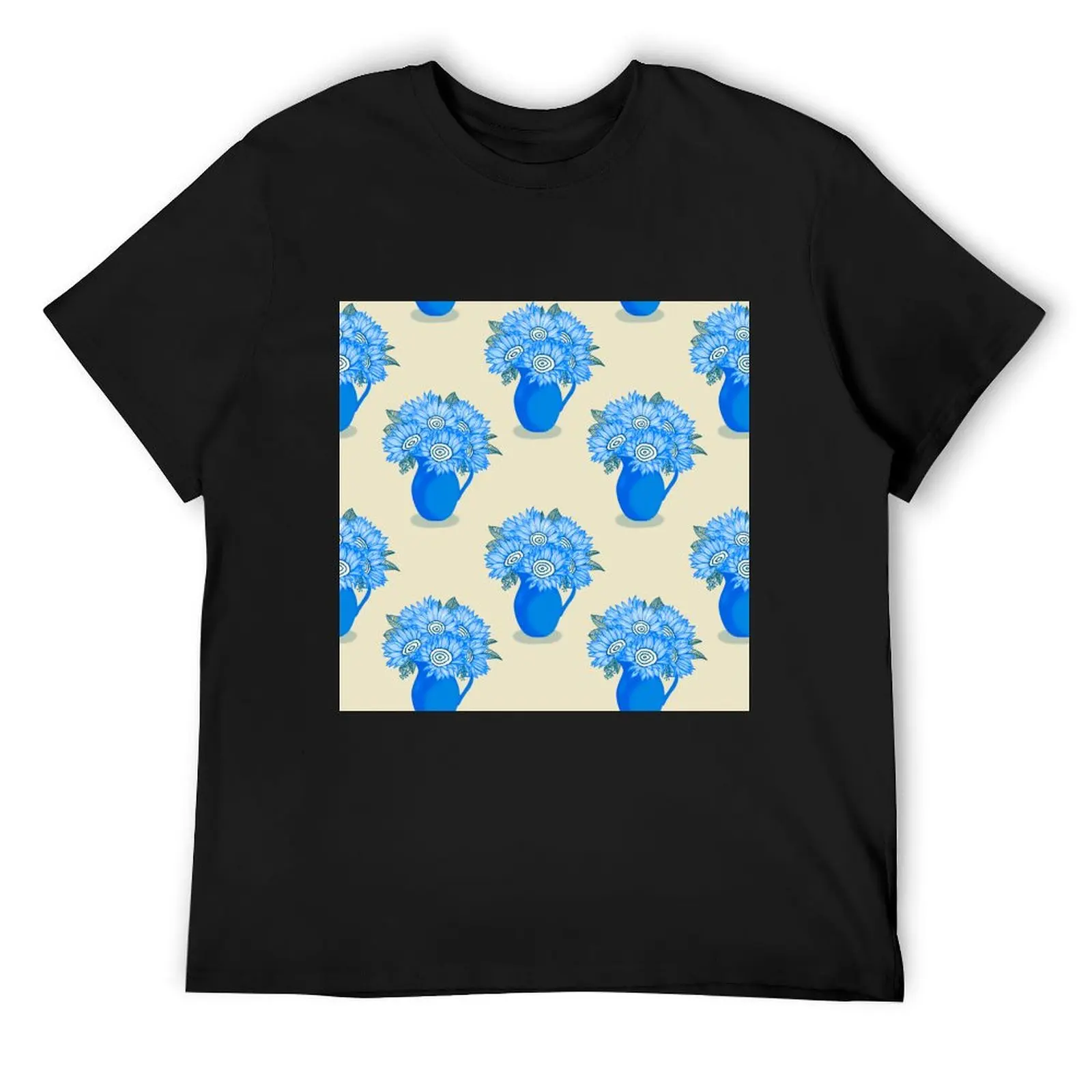 

Flowers in Vase - Cobalt Blue T-Shirt quick-drying oversizeds new edition mens big and tall t shirts