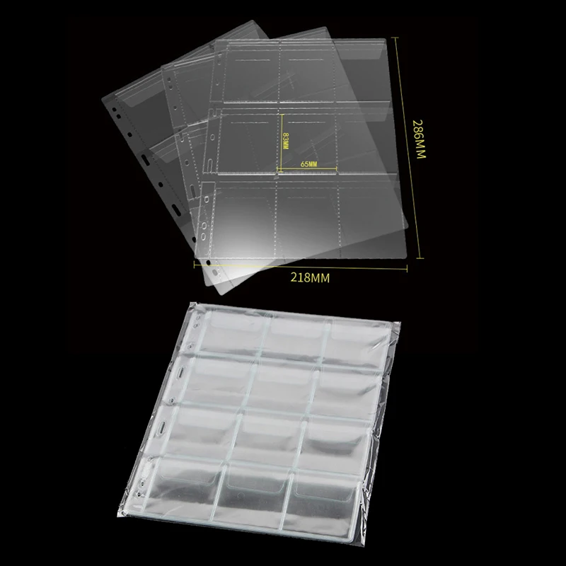 9/12 شبكة كلاسيكية حامل العملات المعدنية البلاستيكية ورقة تخزين جمع الألبوم القضية