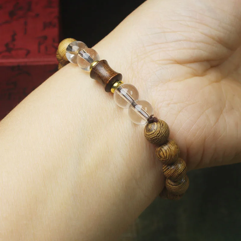 Door Frame 8mm Single Circle Bamboo Bracelet Simple Temperament Men and Women Crafts Ornament Buddha Beads Rosary