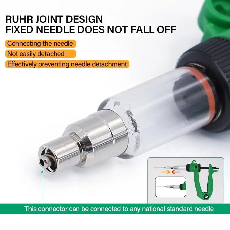 1 قطعة 2 مللي/5 مللي/6 مللي الحيوان حقنة مستمرة قسطرة حقن بيطري جهاز لقاح تغذية الدجاج مع أداة مزرعة إبرة