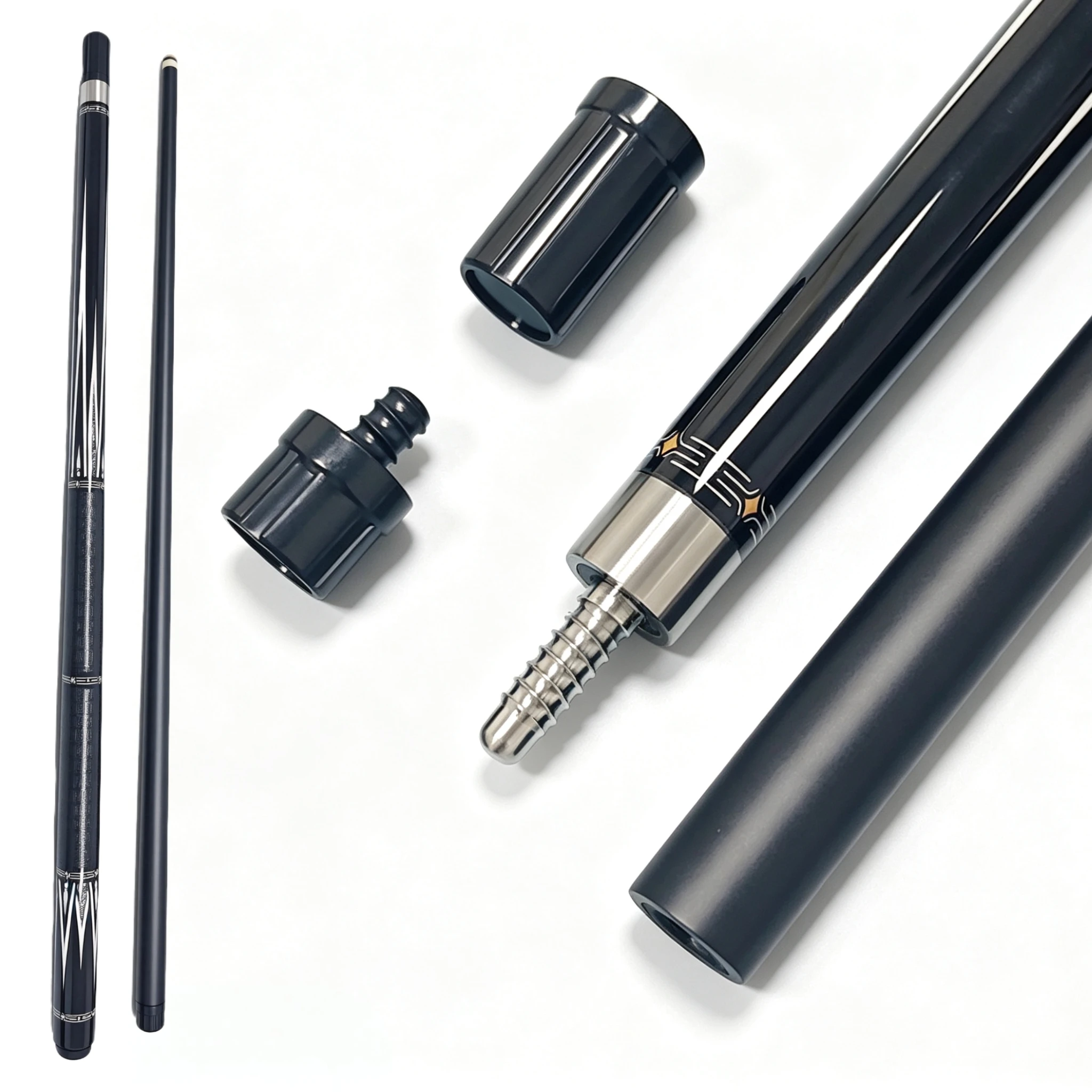 1/2 Split Pool Cue Leather Handle Comfortable Grip Unique Pattern Billiards Accessories for Pool Table Players