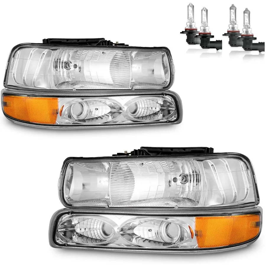 

Headlights Assembly W Bulbs for 19992002 Chevy Silverado 1500 2500 for 20012002 Silverado 1500HD 2500HD 3500HD for 20002006 Tah