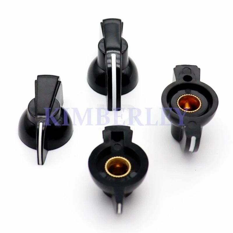 1PCS Bakelite Potentiometer Knob Cap Motor Instrument Operation Knob Copper Core Hole 6.35mm PN-1/1B Band Switch Knobs Caps