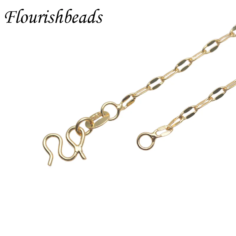 

30pcs/lot Nickel Free Real Gold Plating Lip Shape Metal Chain for High Quality Jewelry Making Supplier 42cm Lenght