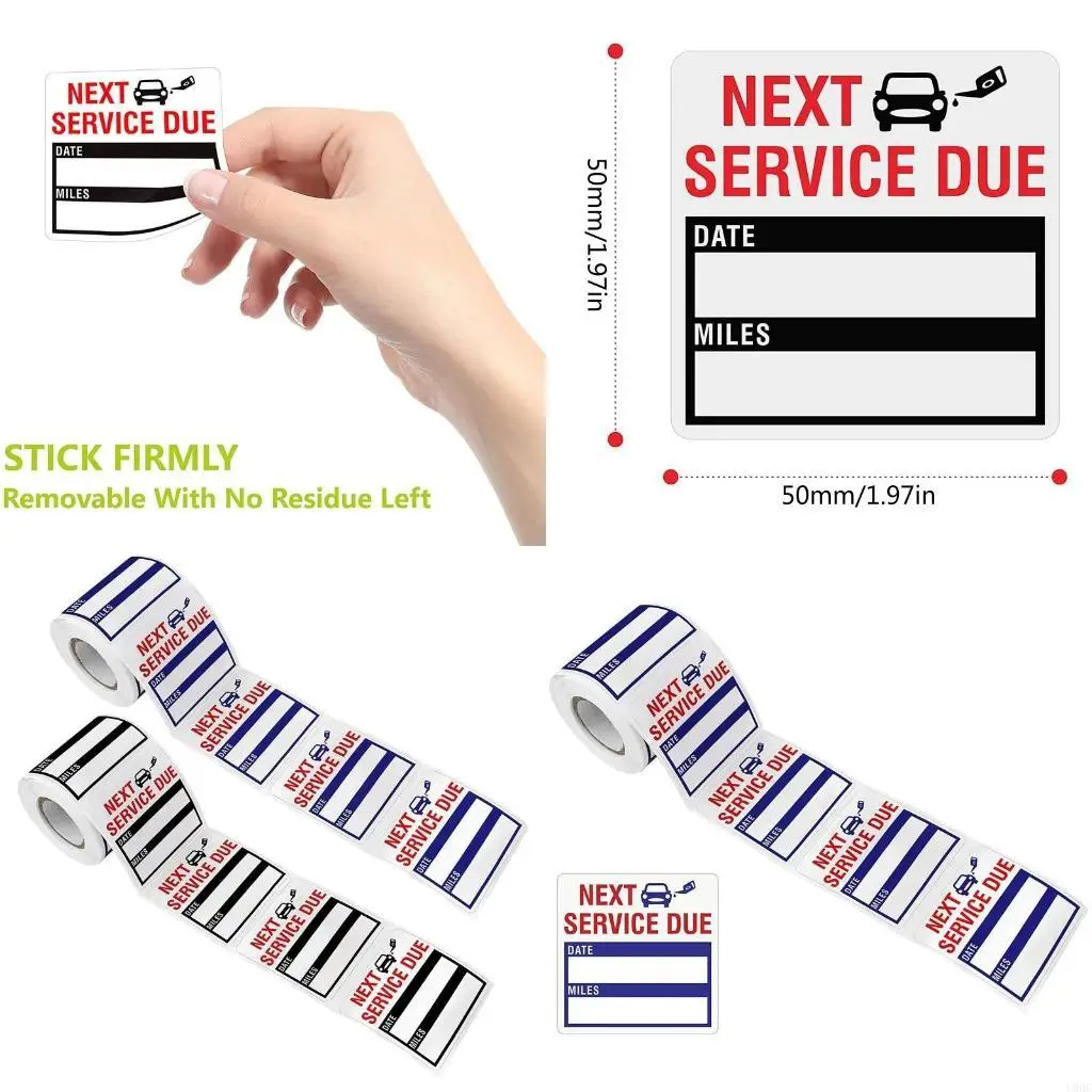 Oil Change Stickers 300 Pcs 2x2