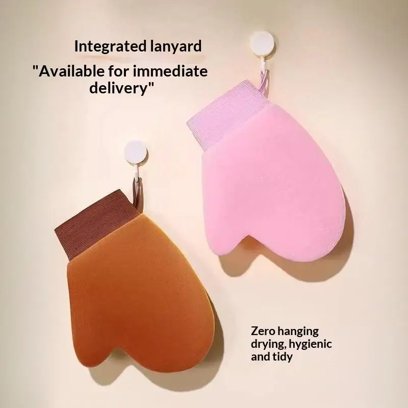 Körperlotion-Handschuh Selbstbräunungs-Handschuh Doppelseitig Verhindert Klebrige Hände Applikator Schnelltrocknender Beflockungs-Handschuh Make-up-Applikator – Detail 2