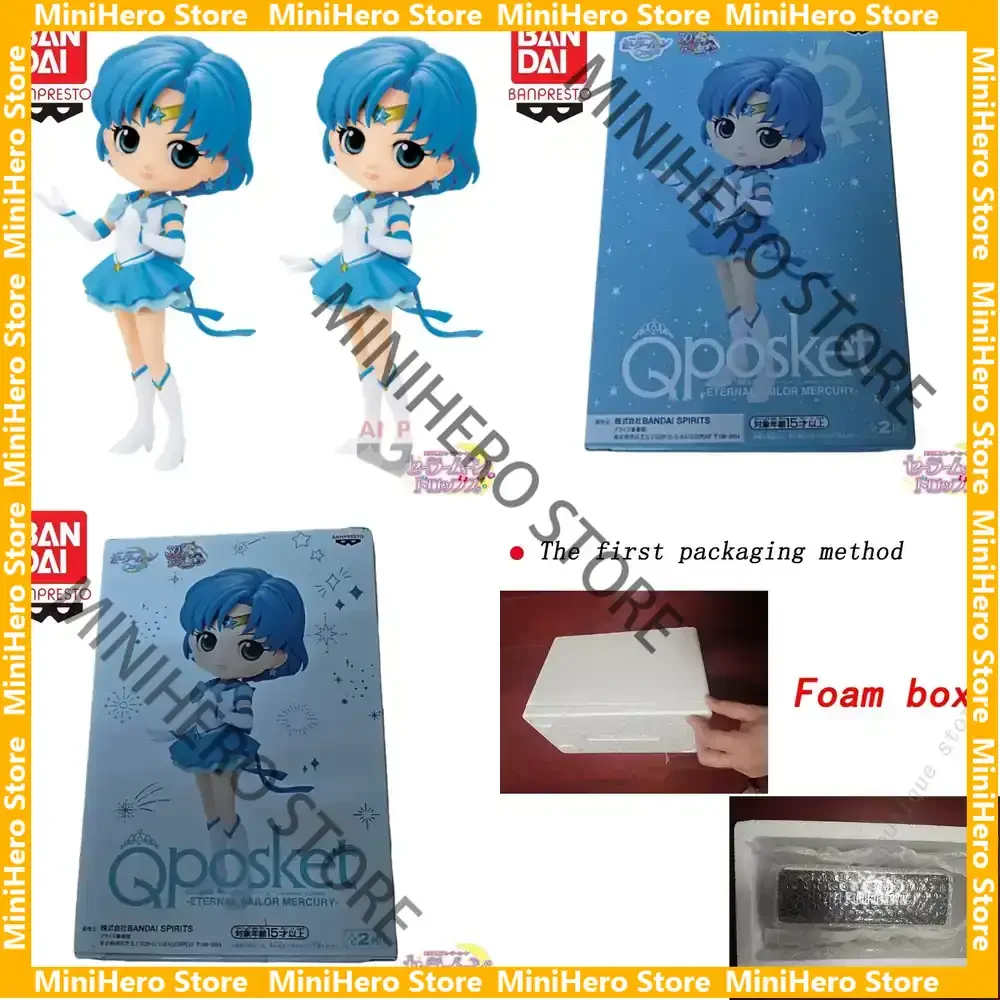 

В наличии Оригинальная фигурка Bandai Banpresto Sailor Moon Ами Мизуно Qposket, масштаб 1/7, ПВХ, коллекционная аниме-фигурка