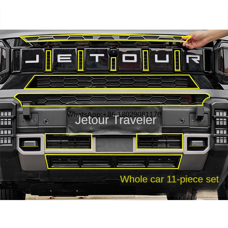 Front Grill Mesh Car Exterior Decoration Lower Bumper Segmented Insect Net For Jetour T2 Traveler