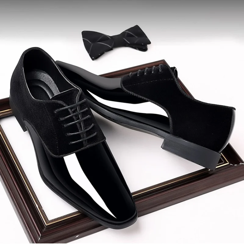 أحذية رسمية للرجال برباط ، أحذية جلدية للعمل ، أحذية عمل مكتبية ، أزياء رجالية ، أحذية أوكسفورد للزفاف ، جديدة