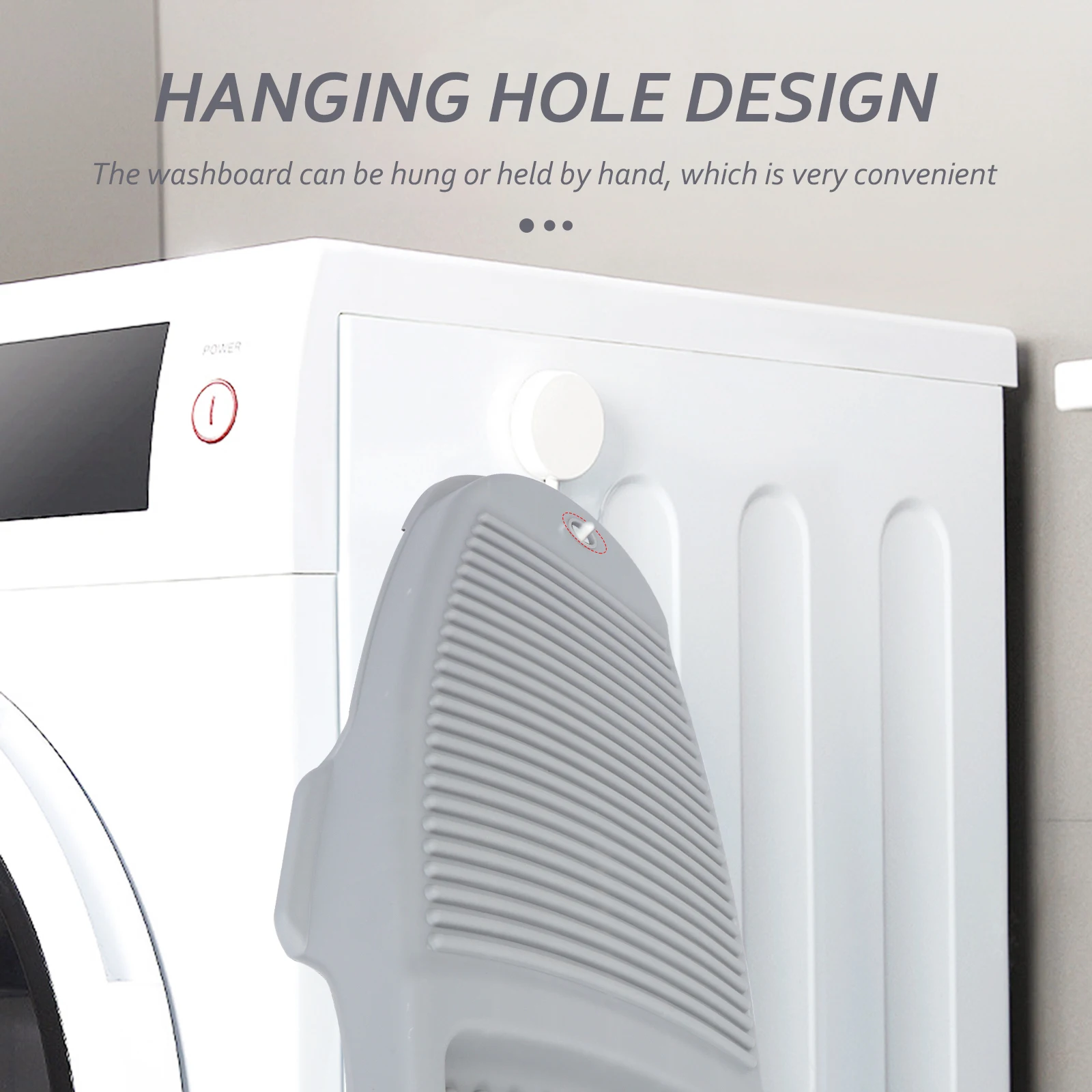 

Portable Non-slip Washboard for Clothes Handwashing Mat Scrubber Mini Plastic Board Laundry Travel Camping Water Saving Stable