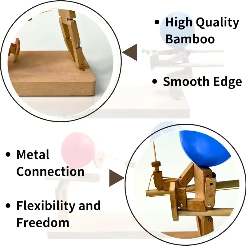 Palloncino Bamboo Man Battle Versione addensata Bamboo Man Fencing Burattini Gioco di battaglia per 2 giocatori Colpisci un palloncino Party Home